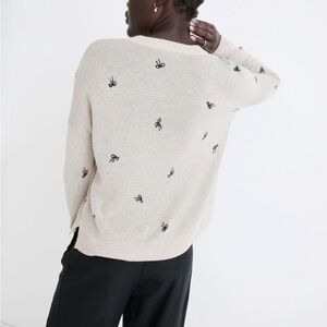Bow Jacquard Pullover Sweater